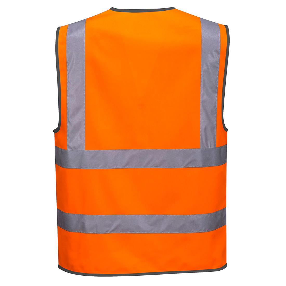Warnschutzweste mit Reißverschluss orange 