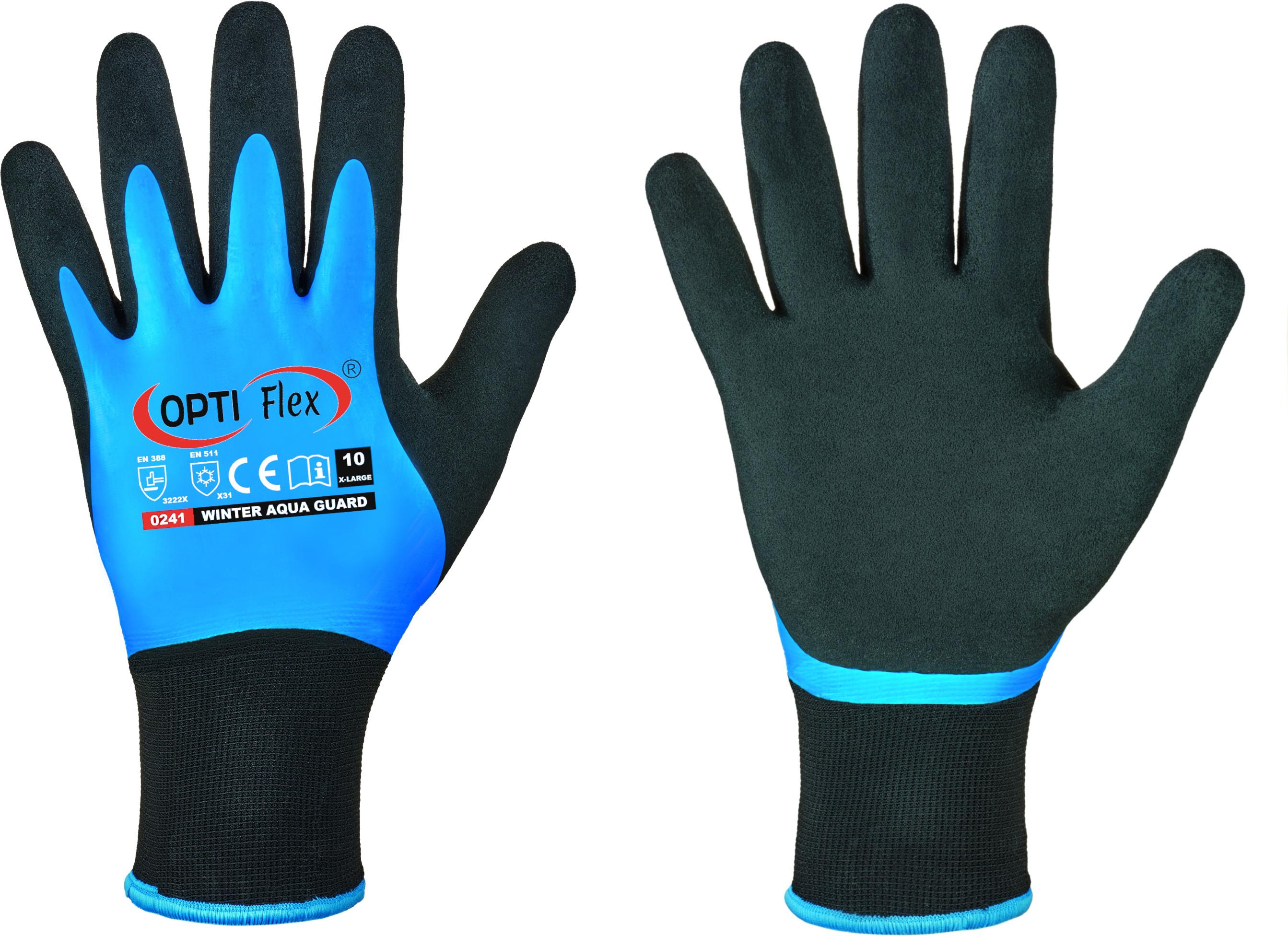 Handschuh Winter Aqua Guard Opti Flex Gr.11 blau/schwarz CAT 2