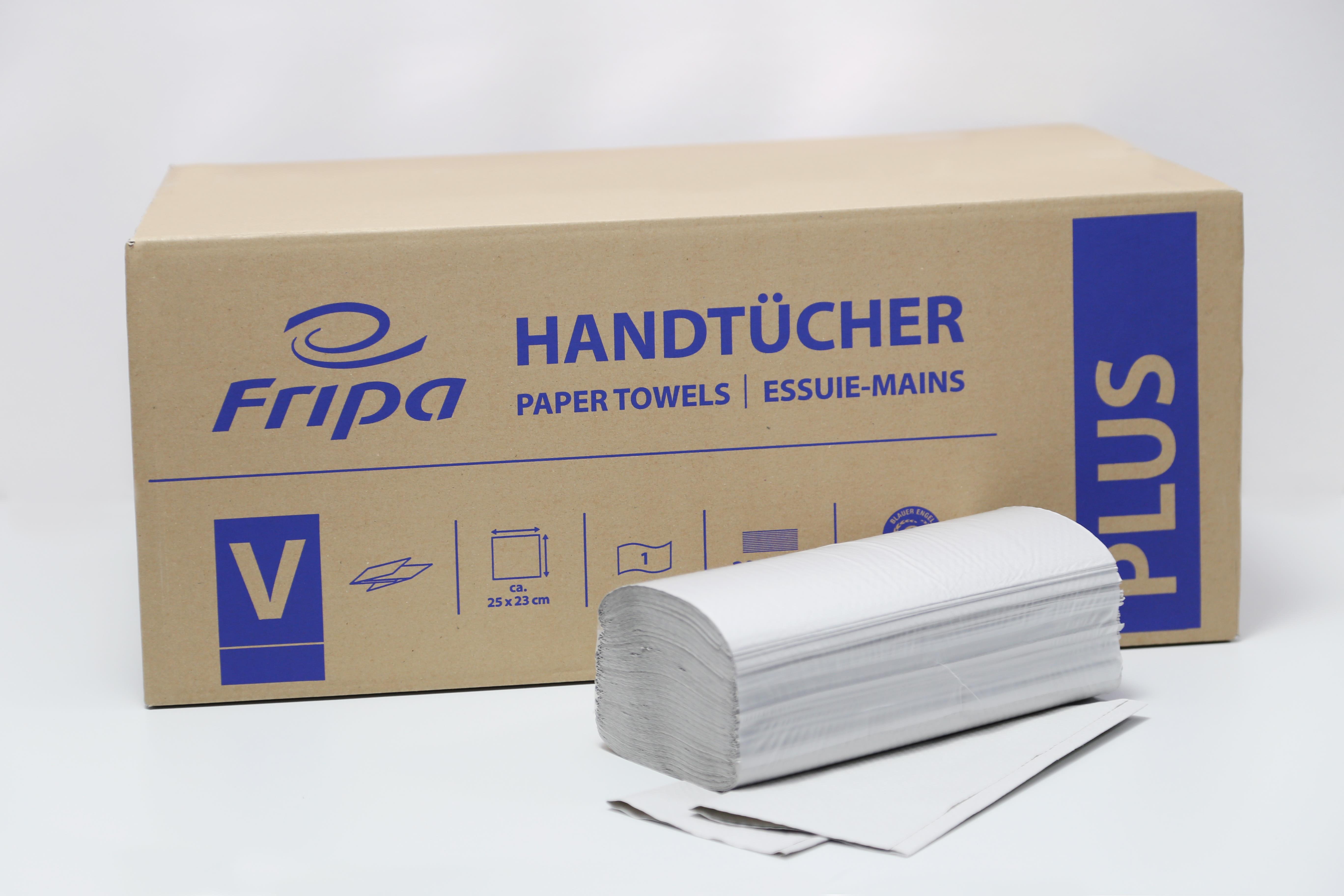 Papierhandtuch 1 lagig 25 x 23 cm Recycling Plus V-Falz Papierhandtuch 1 lagig 25 x 23 cm Recycling Plus V-Falz