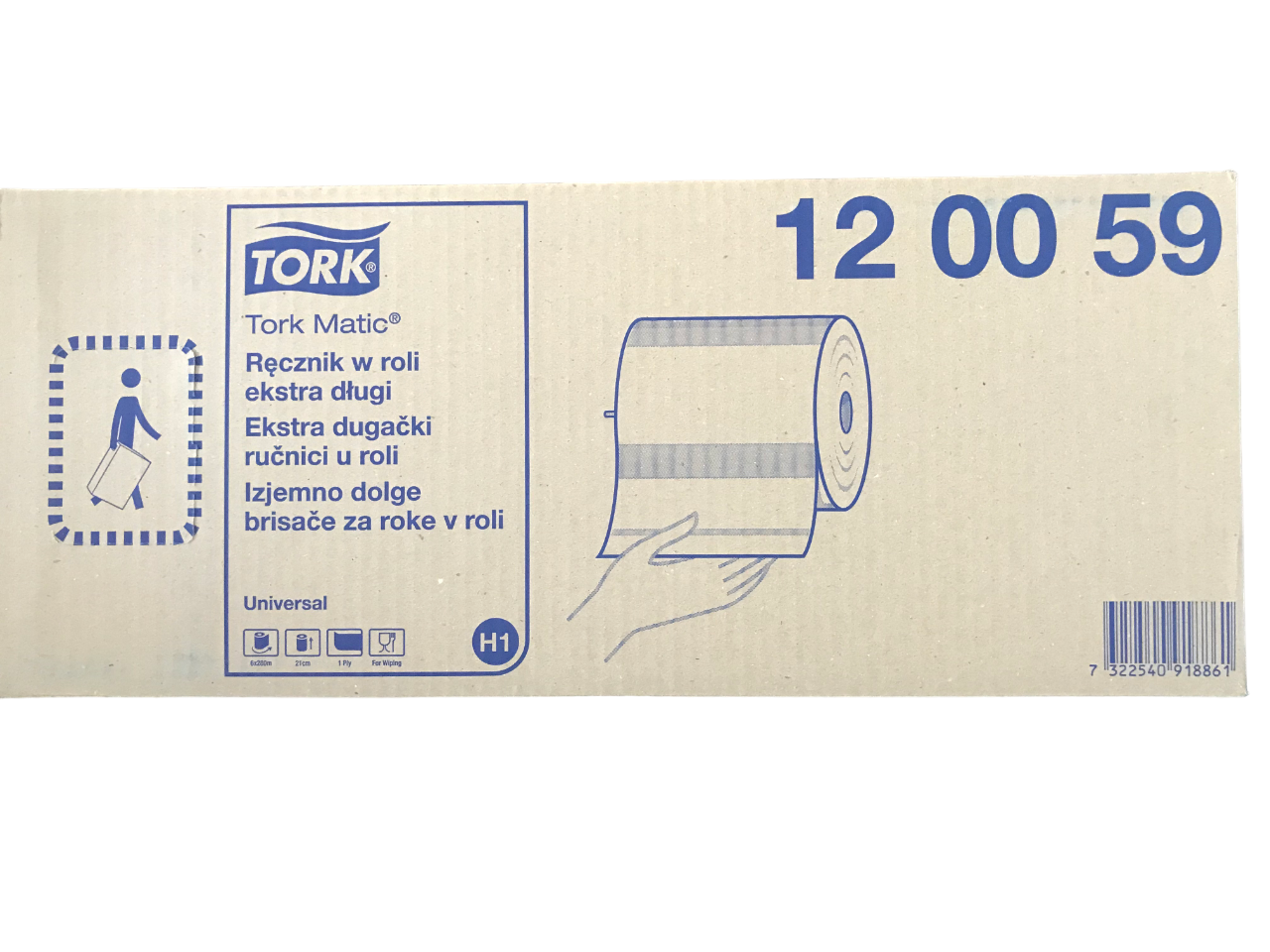 Handtuchrolle 2 lagig 24,7cm x 143 m weiß Advanced Recycling Enmotion H13 Handtuchrolle 2 lagig 24,7cm x 143 m weiß Advanced Recycling Enmotion H13