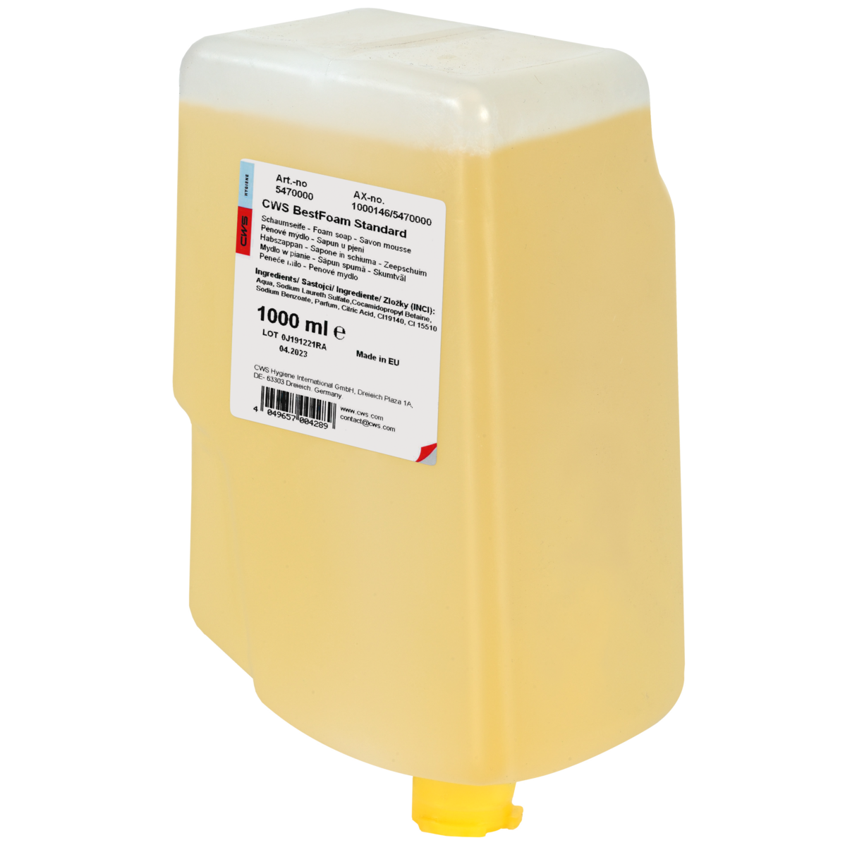 Seifencreme CWS 5471 Best Foam 1 Liter Mild Seifencreme CWS 5471 Best Foam 1 Liter Mild