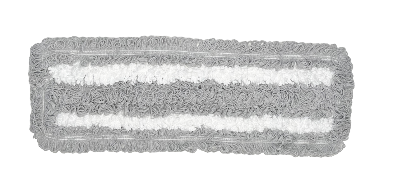 Mopp Wischbezug Baumwolle / Microfaser grau mit Schlingen 50 cm