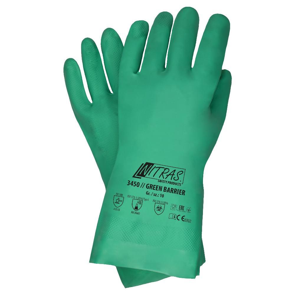 Handschuh Nitril grün 32 cm 