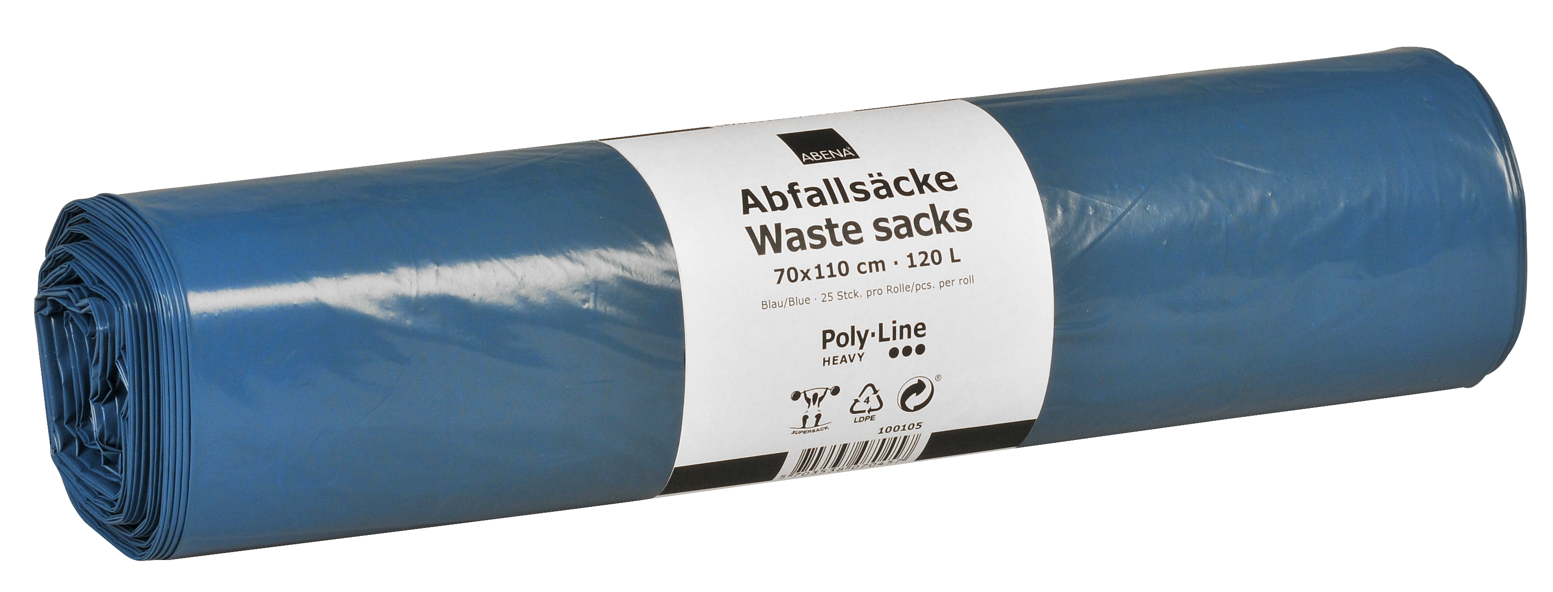 Müllsack 700 x 1100 mm 120 Liter blau T100 LDPE sehr stark Müllsack 700 x 1100 mm 120 Liter blau T100 LDPE sehr stark