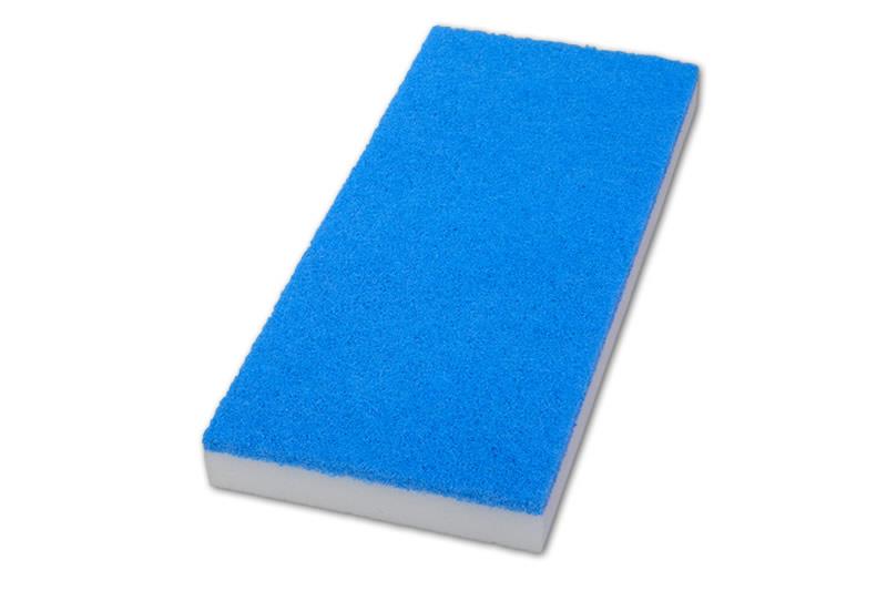 Handpad Super Melamin weiß / blau 11,5 x 25 cm