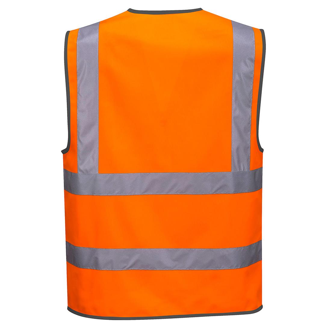 Warnschutzweste mit Reißverschluss orange Gr. L Warnschutzweste mit Reißverschluss orange Gr. L