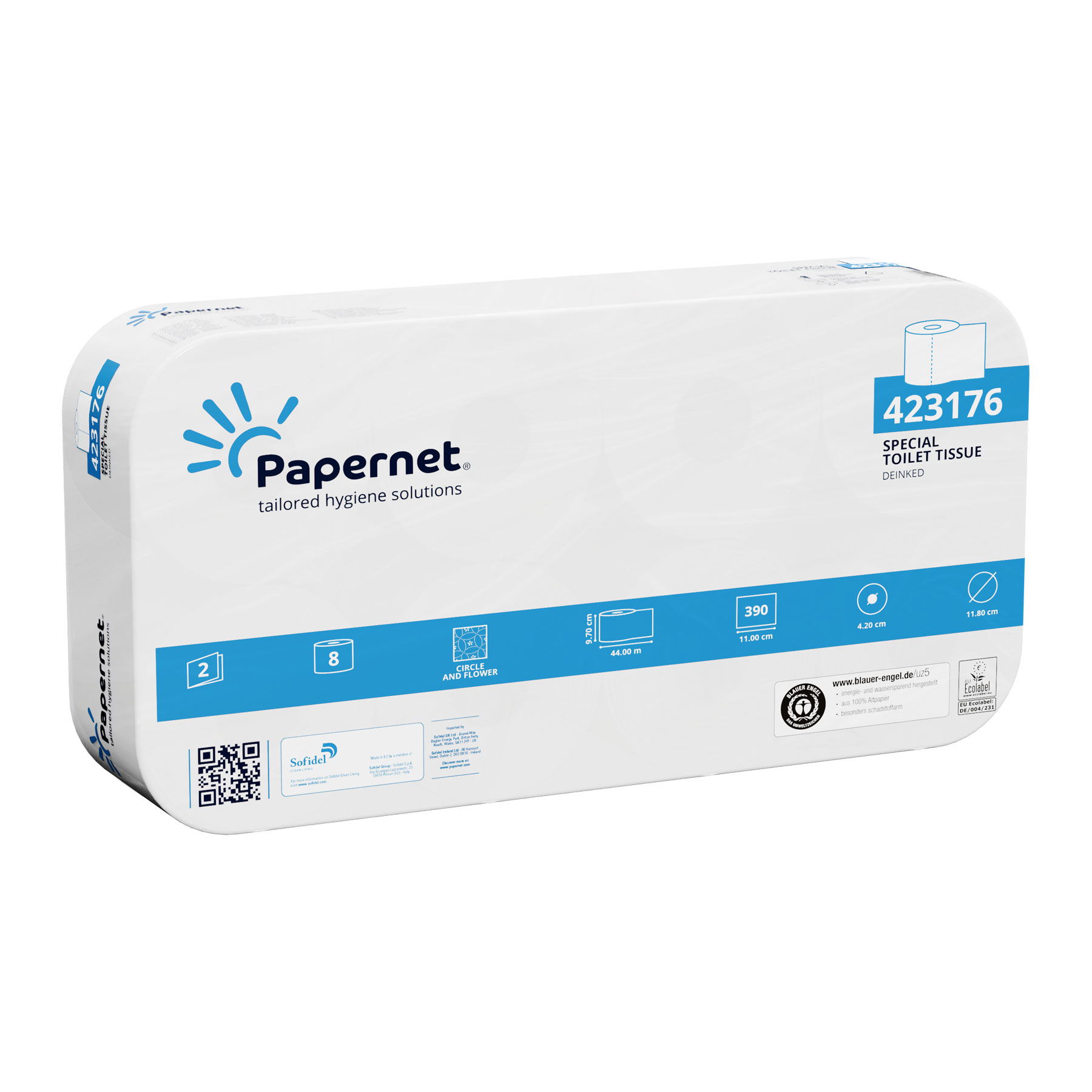 Toilettenpapier 2 lagig 400 Blatt Recycling