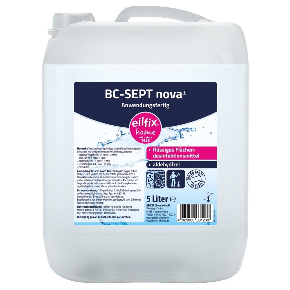 Eilfix Neo BC-Sept nova gebrauchsfertige Flächendesinfektion 5 Liter Eilfix Neo BC-Sept nova gebrauchsfertige Flächendesinfektion 5 Liter