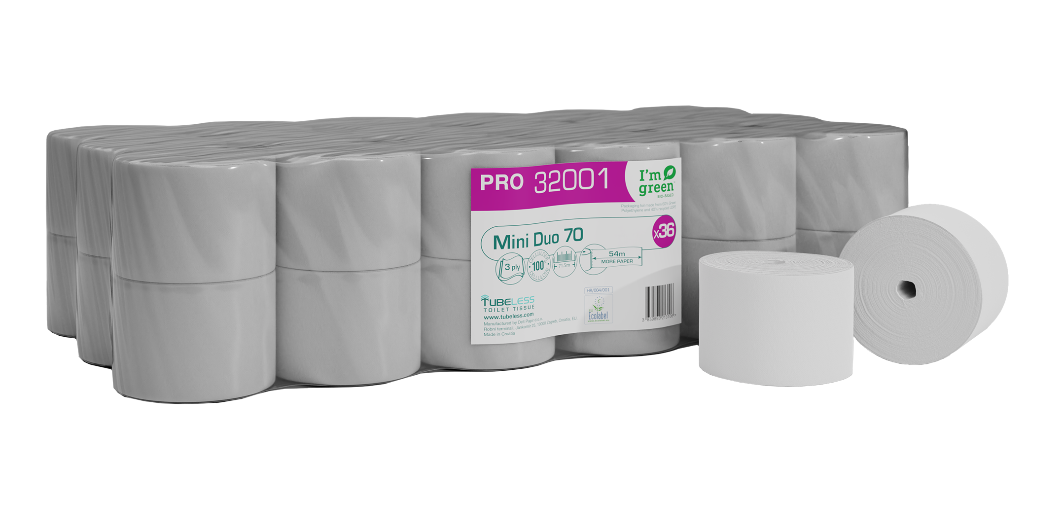 Tubeless Toilettenpapier Mini Duo Pro 3 lagig Mini-Duo Spender Tubeless Toilettenpapier Mini Duo Pro 3 lagig Mini-Duo Spender
