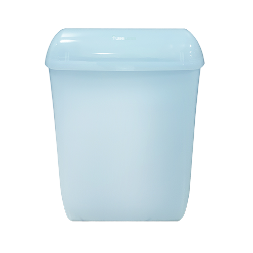 Tubeless Abfallbehälter eisblau 43l mit Wandhalterung und Deckel