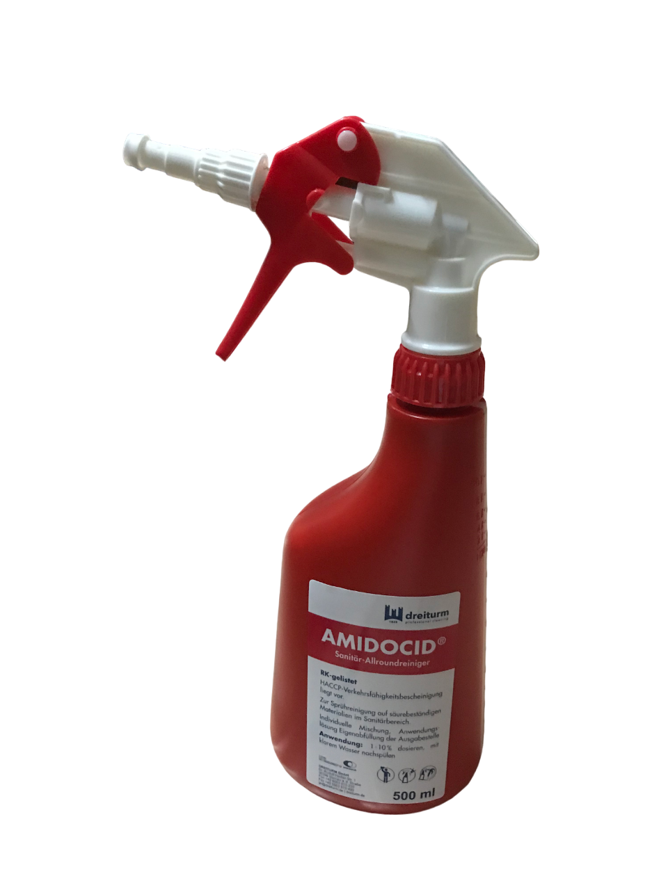 Leerflasche Amidocid mit Sprühkopf 500 ml