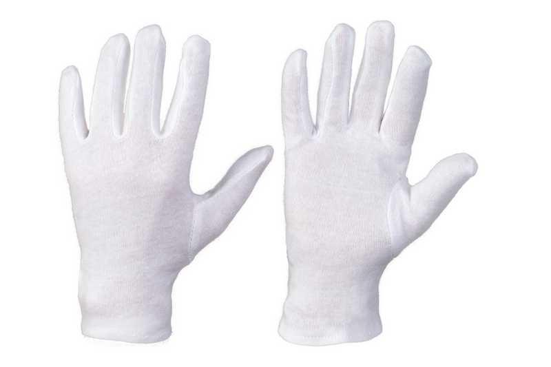Handschuh "Anshan" BW 100%Trikot weiß gebleicht 