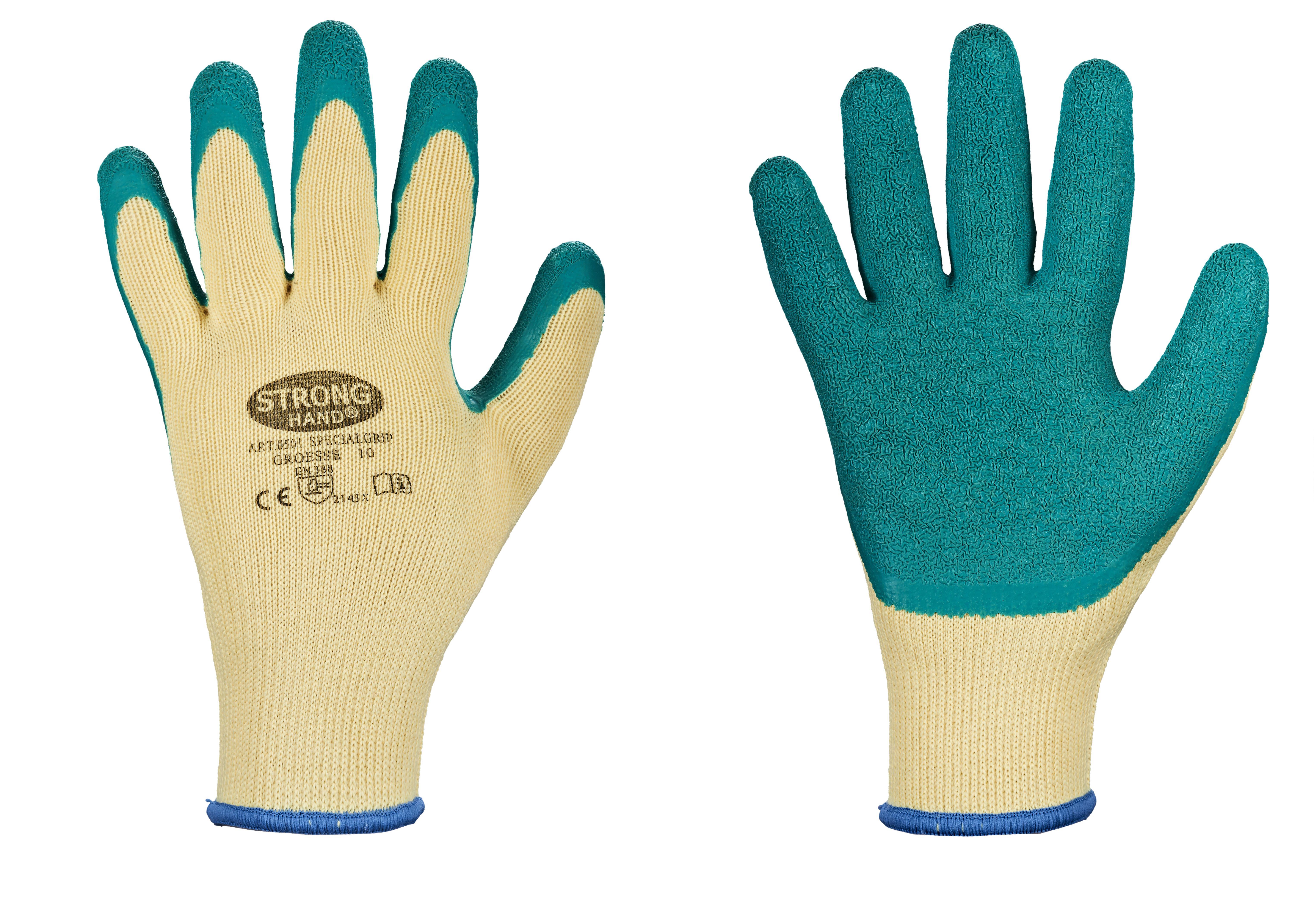 Handschuh Latex Specialgrip Gr. 8 BW/Polyester