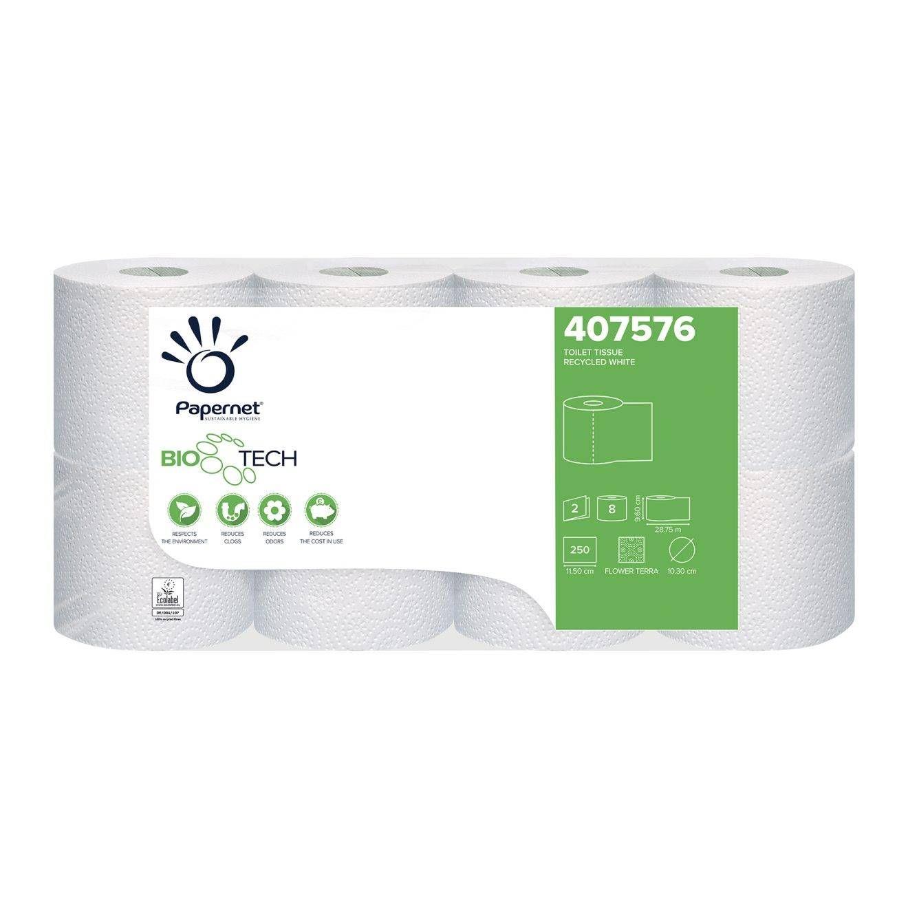 Toilettenpapier 2 lagig 250 Blatt Bio Tech Recycling 