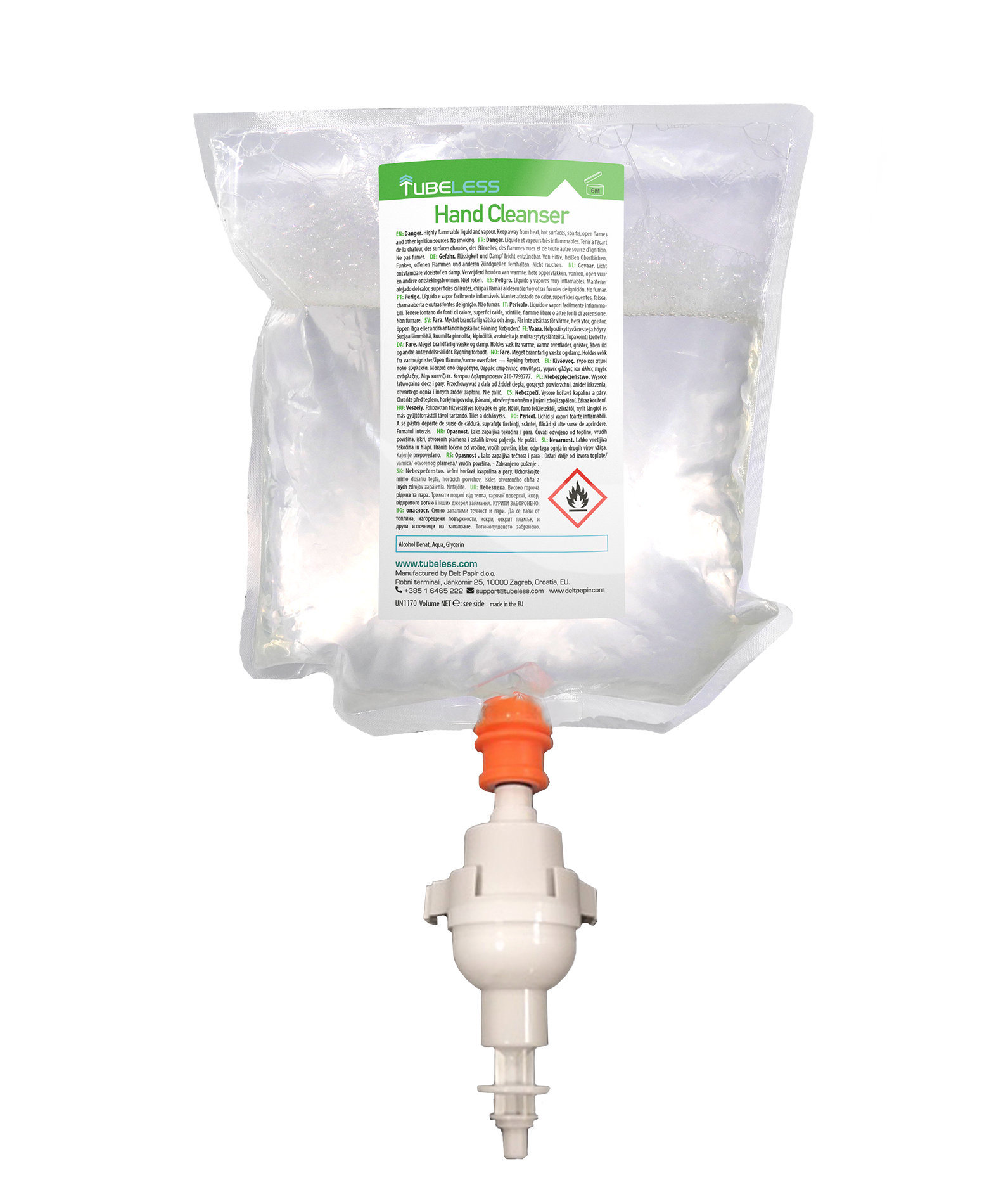 Tubeless Händedesinfektion 800 ml für Sensorspender Tubeless Händedesinfektion 800 ml für Sensorspender