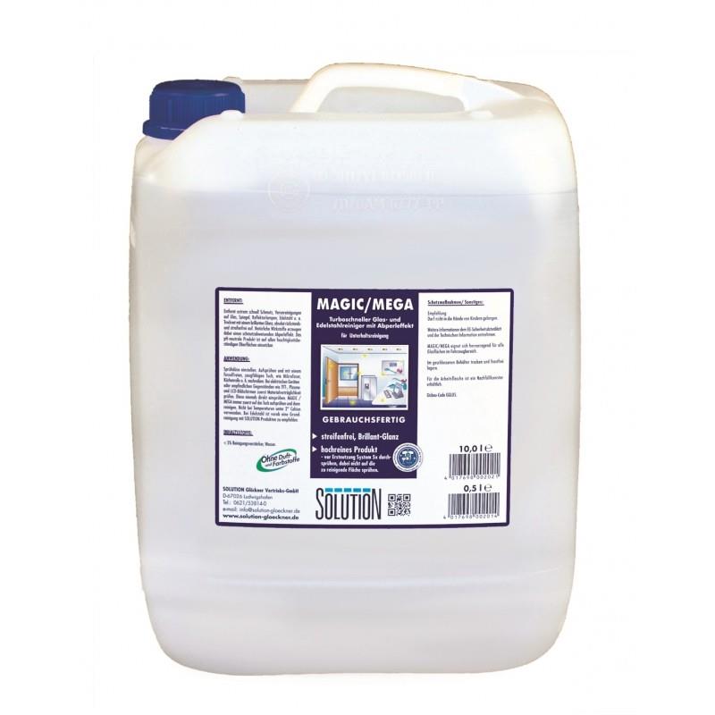 Magic Mega Glas-, Edelstahl- und Oberflächenreiniger 10 Liter Magic Mega Glas-, Edelstahl- und Oberflächenreiniger 10 Liter