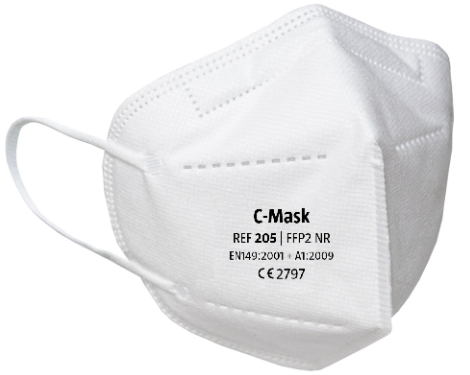 Atemschutzmaske FFP2 C-Mask mit Nasenbügel NR Atemschutzmaske FFP2 C-Mask mit Nasenbügel NR