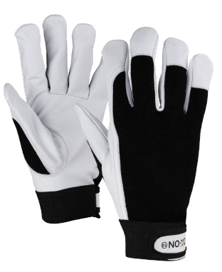 Handschuh Ox-On Worker Comfort Ziegenleder Handrücken Textil Gr.11