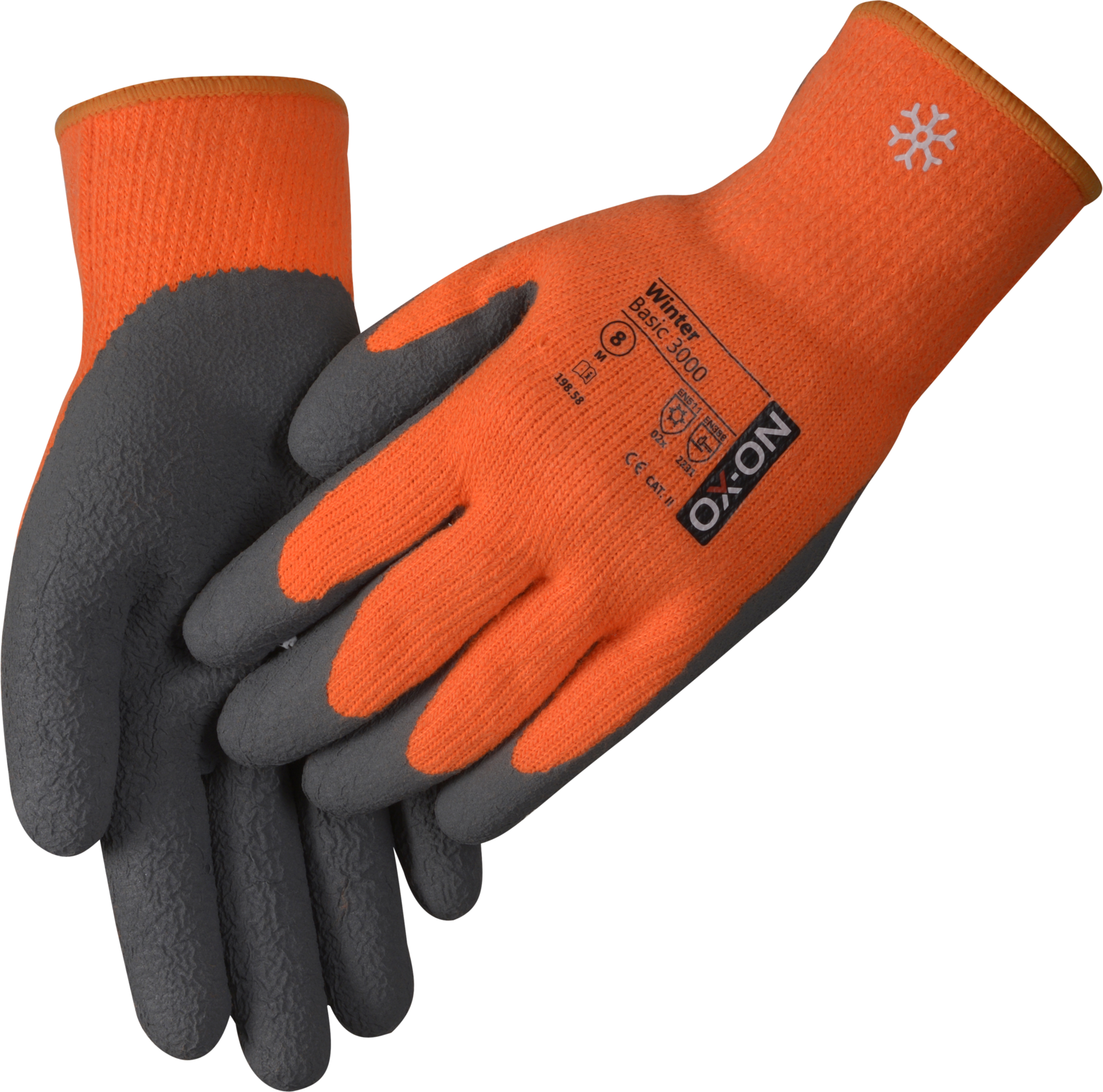 Handschuh Winter Basic 3000, Polyester leuchtorange, Latex Beschichtung grau Gr.10 Handschuh Winter Basic 3000, Polyester leuchtorange, Latex Beschichtung grau Gr.10