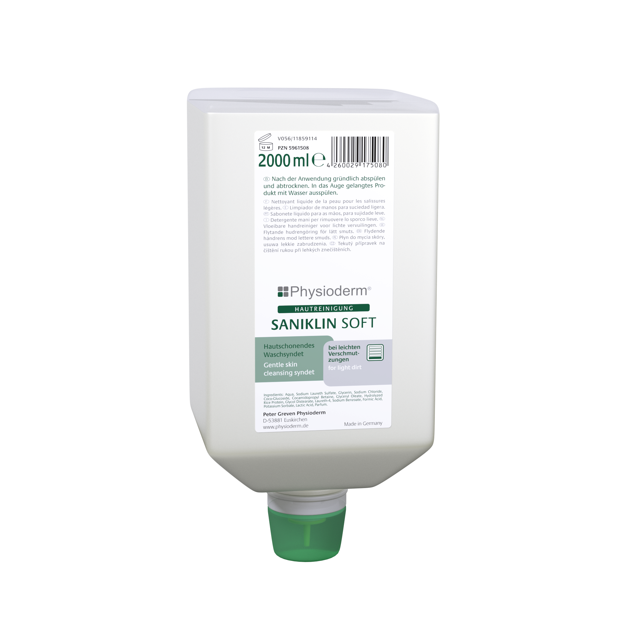 Hautreiniger Saniklin Soft parfümiert 2 l Varioflasche