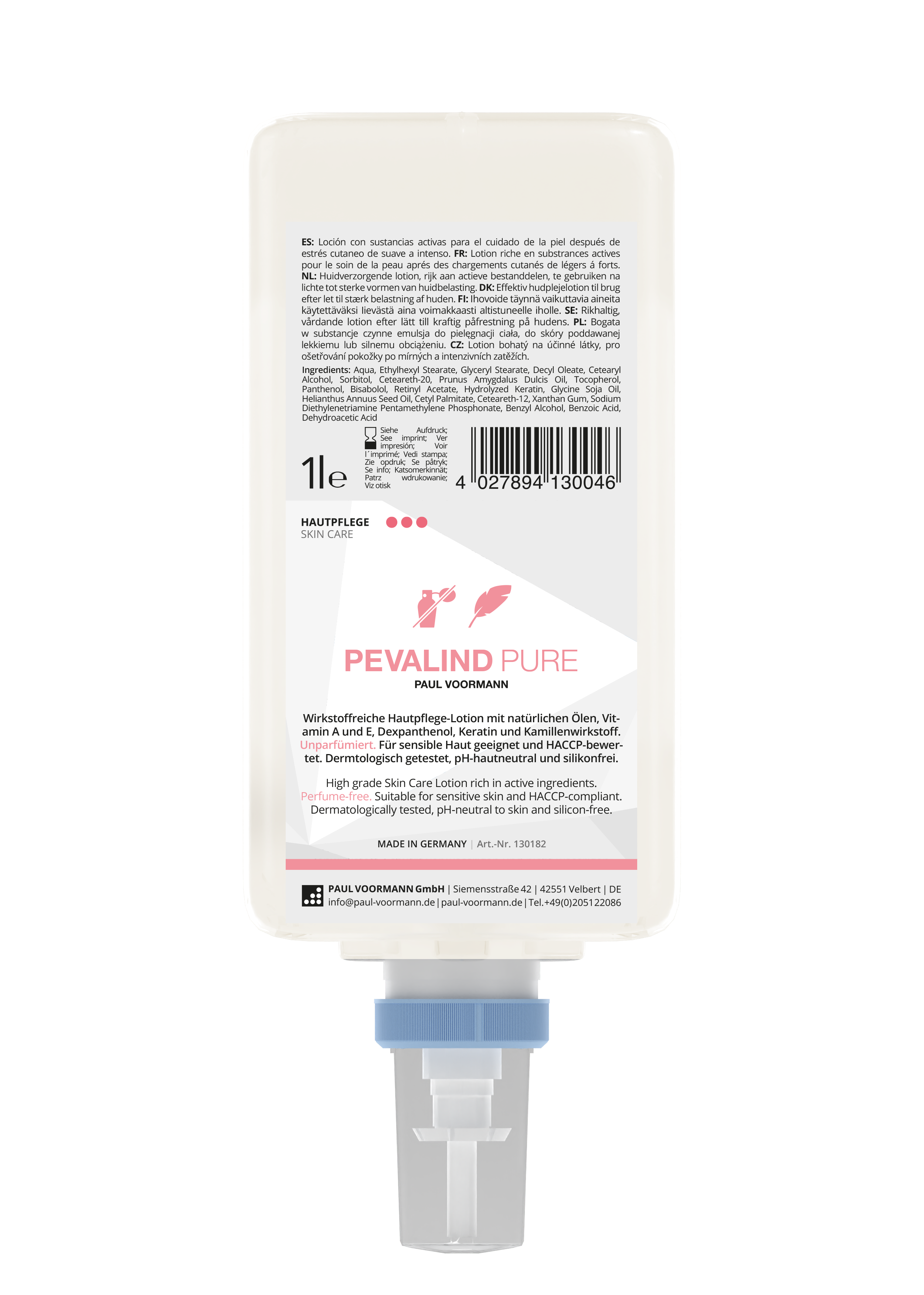 Hautpflege-Lotion Pevalind Pure parfümfrei 1 Liter Softflasche Hautpflege-Lotion Pevalind Pure parfümfrei 1 Liter Softflasche