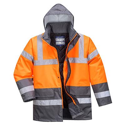 Warnschutz-Jacke wasserdicht, gefüttert Gr. L Warnschutz-Jacke wasserdicht, gefüttert Gr. L