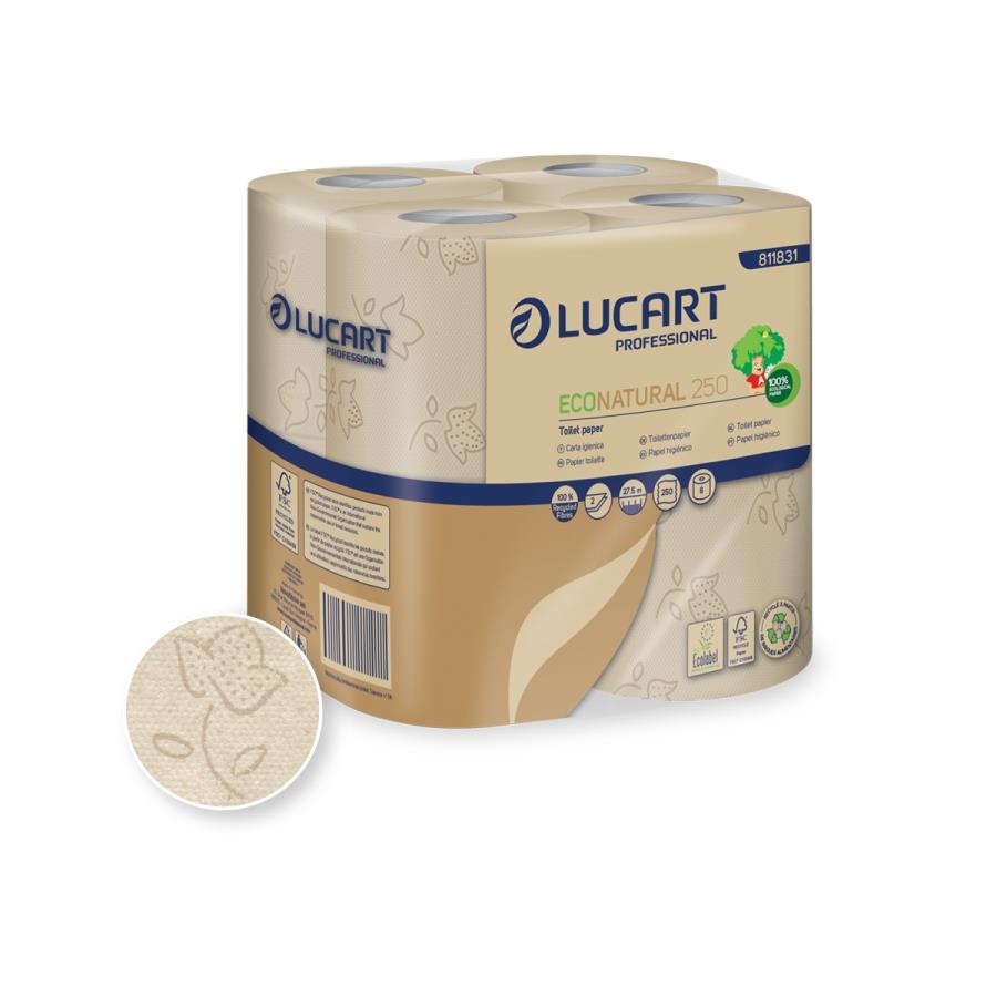 Toilettenpapier 2 lagig 250 Blatt Fiberpack EcoNatural 250 Toilettenpapier 2 lagig 250 Blatt Fiberpack EcoNatural 250