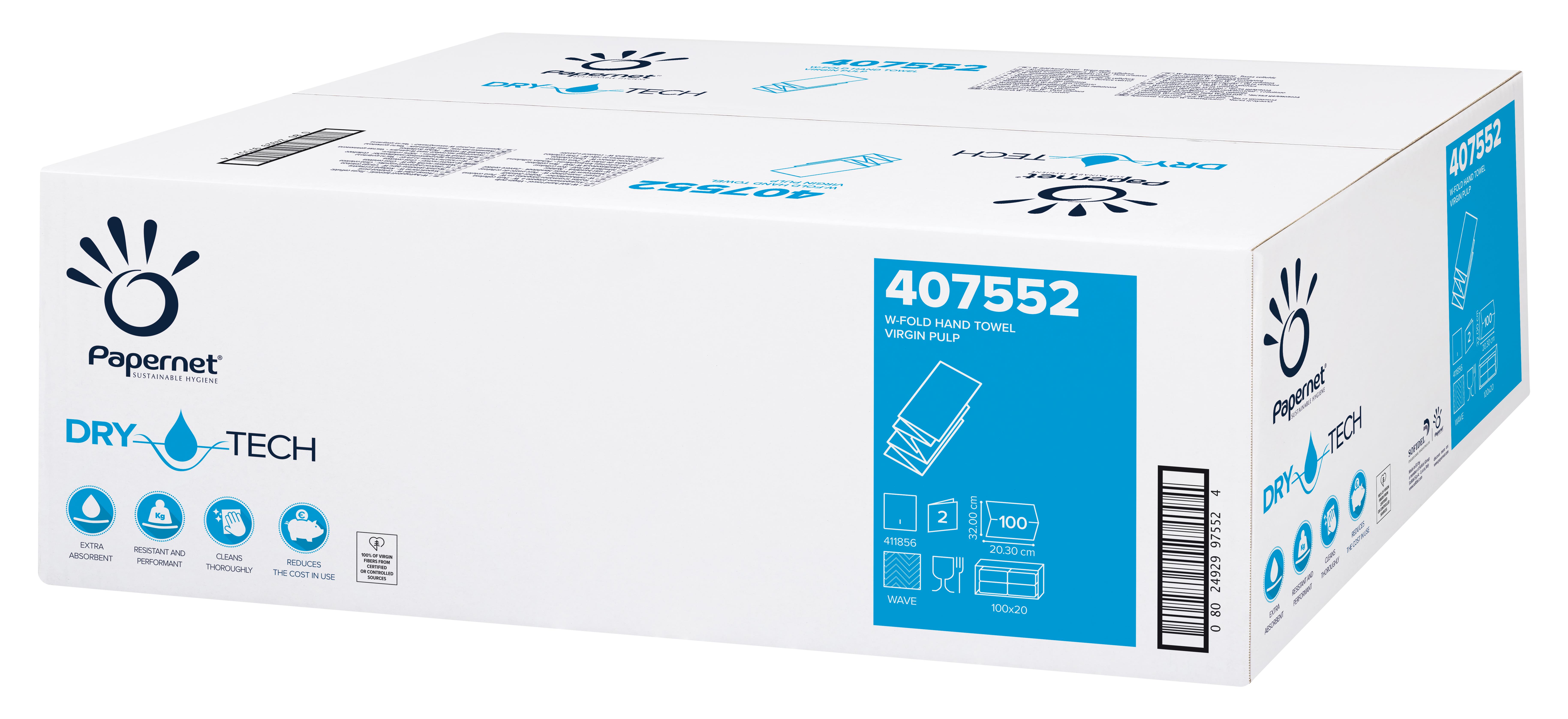 Papierhandtuch 2 lagig 20,3 x 32 cm Dry Tech Interfold Papierhandtuch 2 lagig 20,3 x 32 cm Dry Tech Interfold