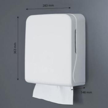 Papierhandtuchspender Kunststoff Maxi weiß matt für V-Falz