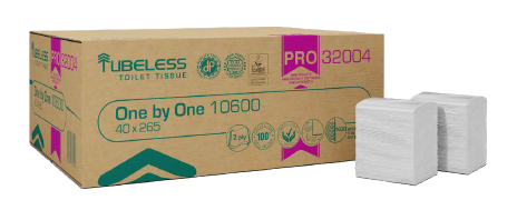 Tubeless Toilettenpapier Einzelblatt 2 lagig 20,6 x 10,8cm ZS