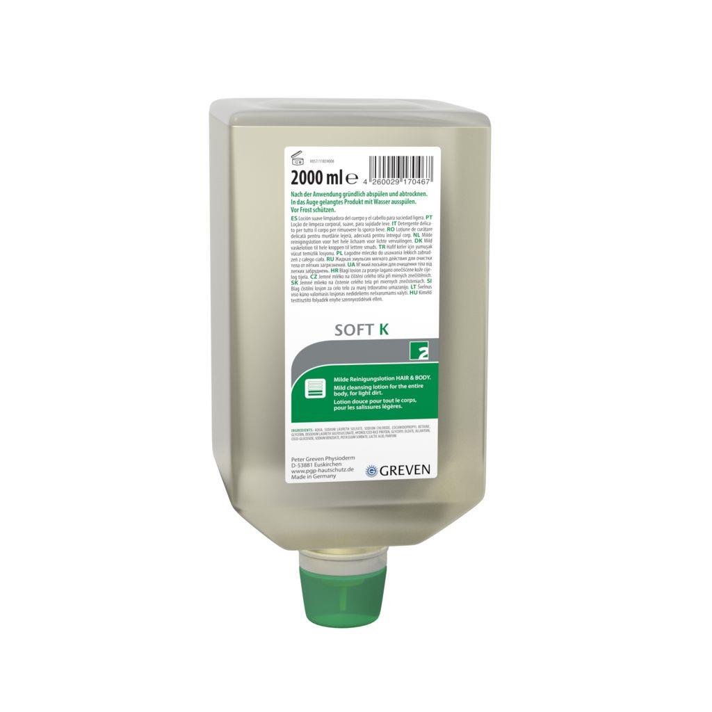 Hautreiniger Greven Soft K Hair & Body 2 Liter Varioflasche Hautreiniger Greven Soft K Hair & Body 2 Liter Varioflasche