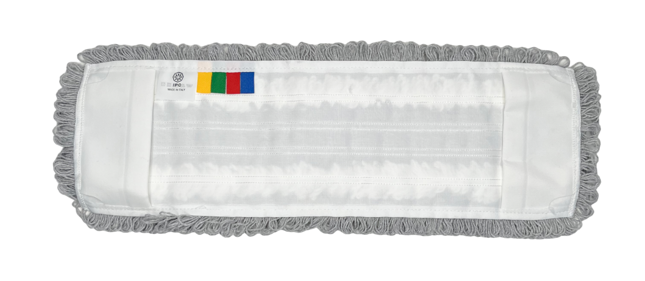 Mopp Wischbezug Baumwolle / Microfaser grau mit Schlingen 50 cm