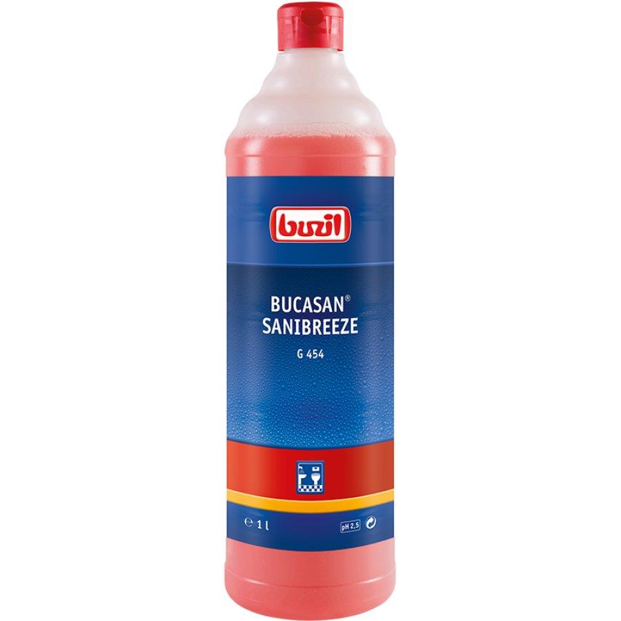 G454 Bucasan Sanibreeze Sanitärunterhaltsreiniger 1 Liter G454 Bucasan Sanibreeze Sanitärunterhaltsreiniger 1 Liter